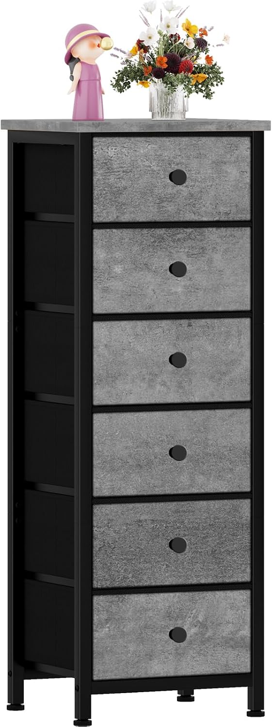 6 Drawer Narrow Tall Dresser