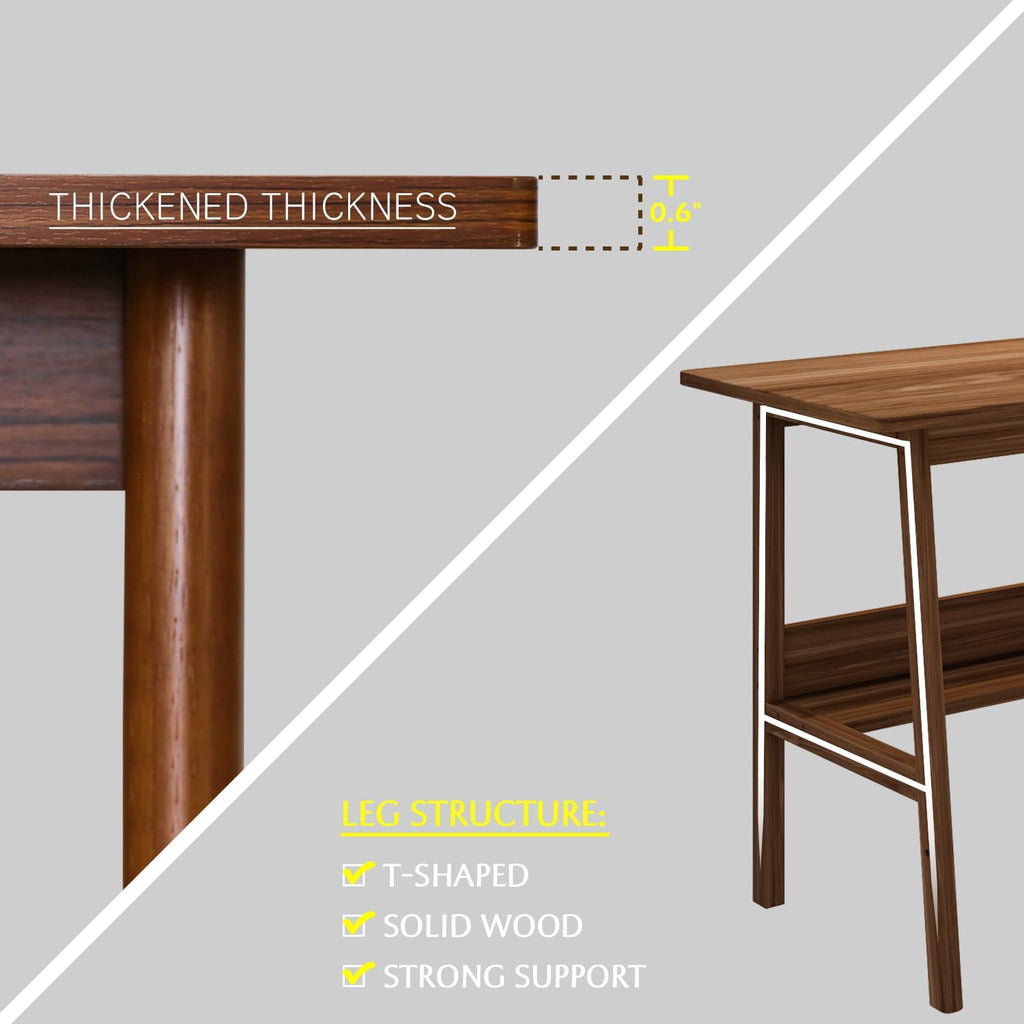 110" Split Double Desk with Bookshelf