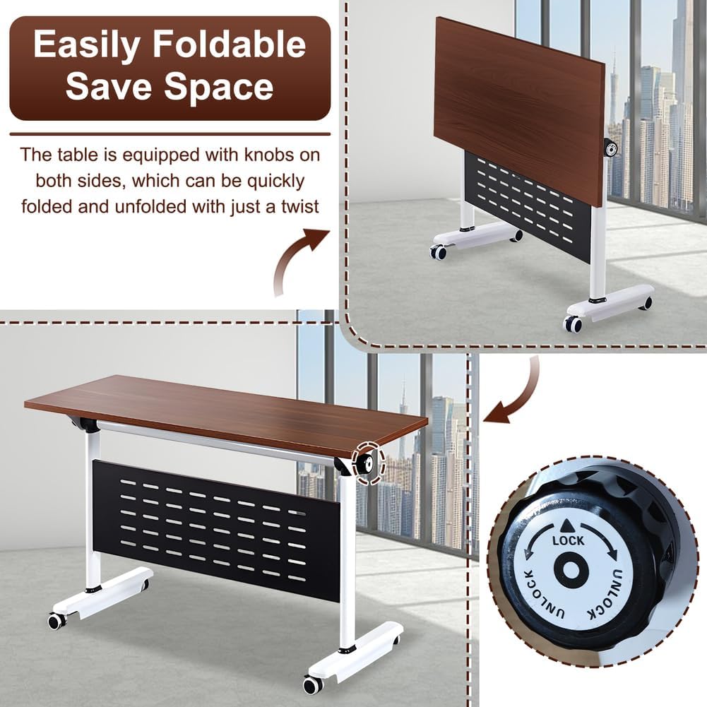 55" Mobile Folding Modular Conference Table