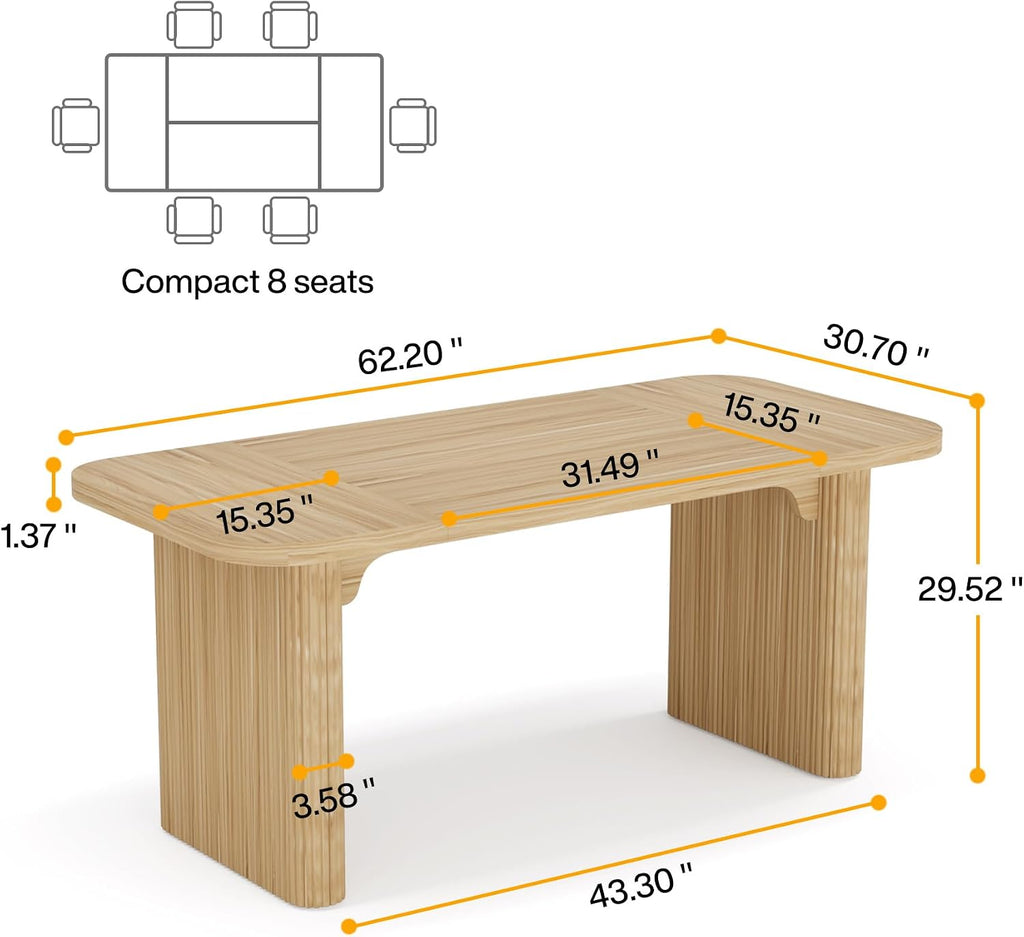 62" Modern Rectangular Conference Table