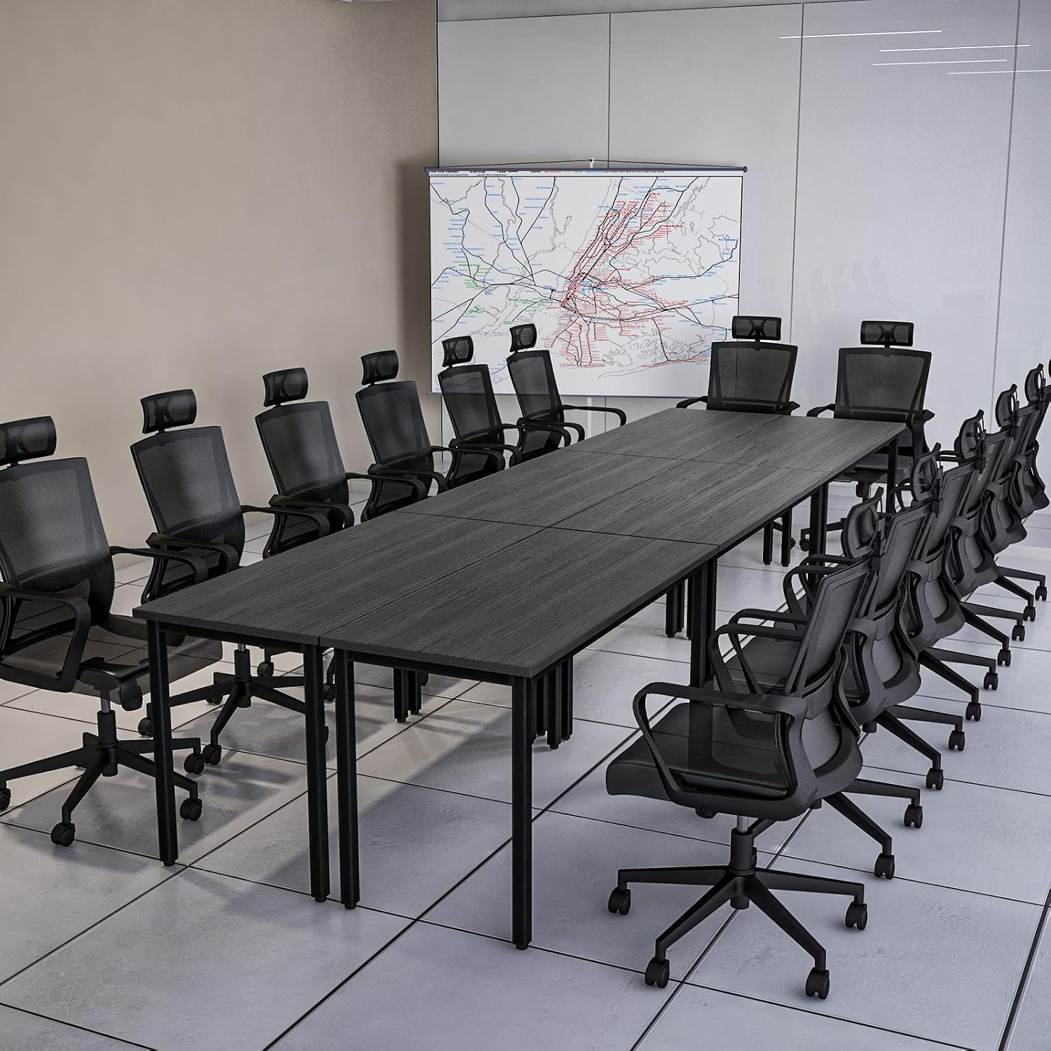165.3" 16-Person Modular Conference Table