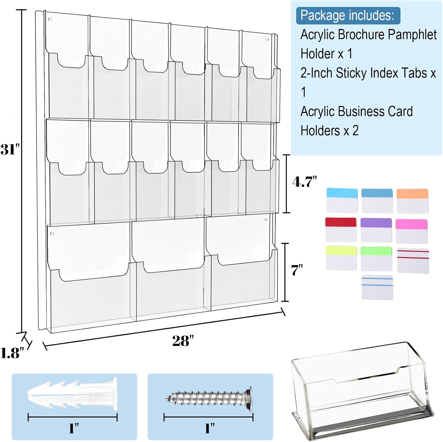 Wall Mount Brochure Holder