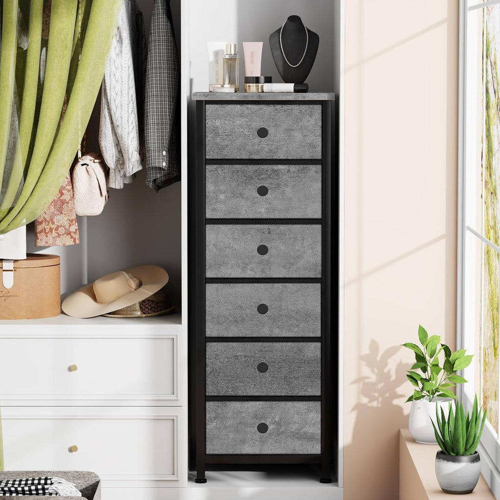 6 Drawer Narrow Tall Dresser