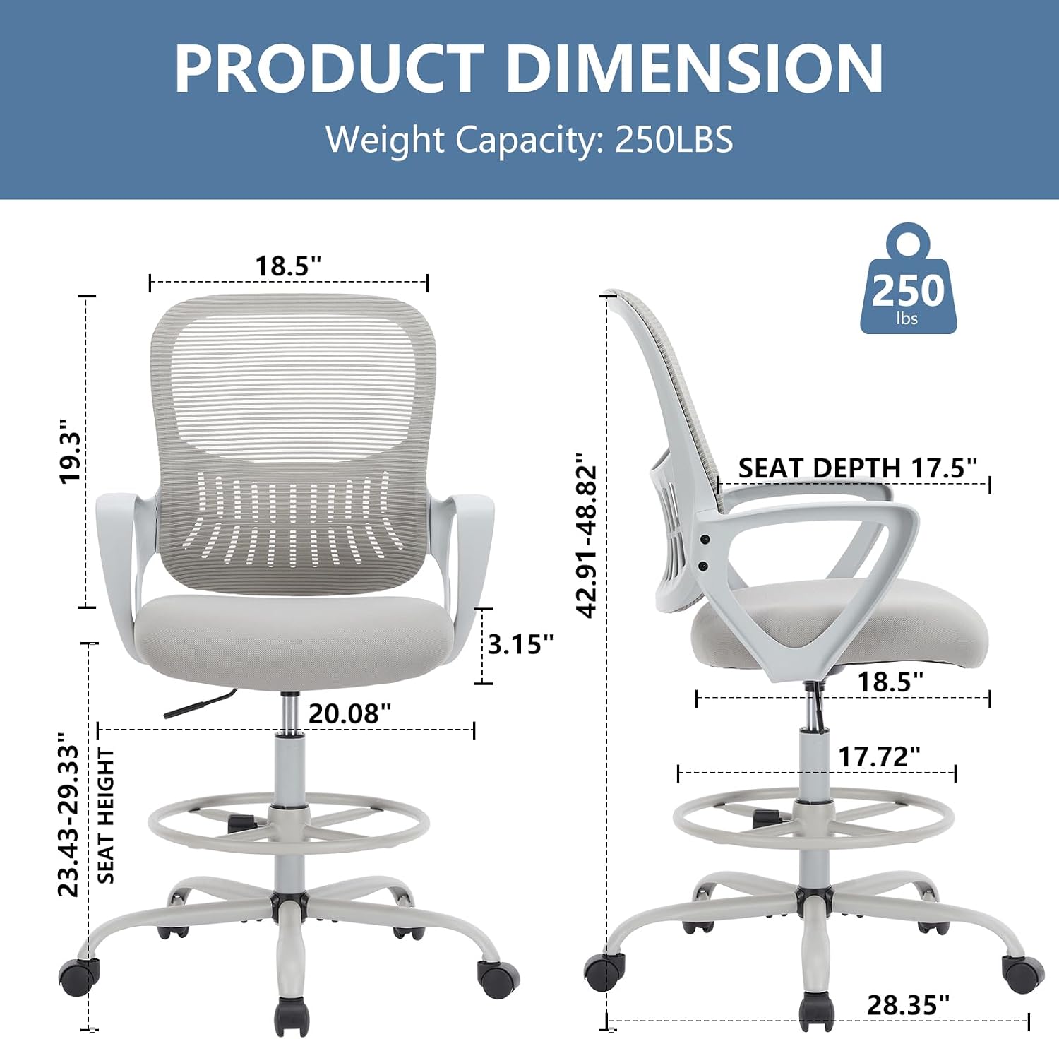 Ergonomic Drafting Chair