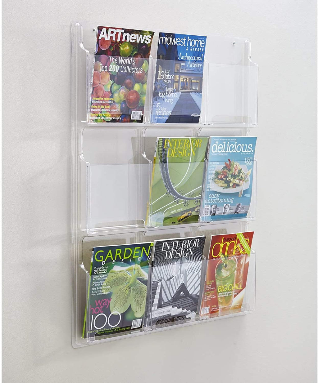Safco Clear Wall-Mounted Literature Rack