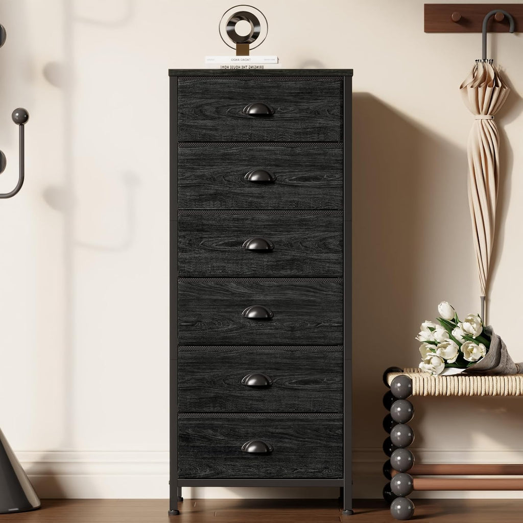 6 Drawer Tall Fabric Dresser