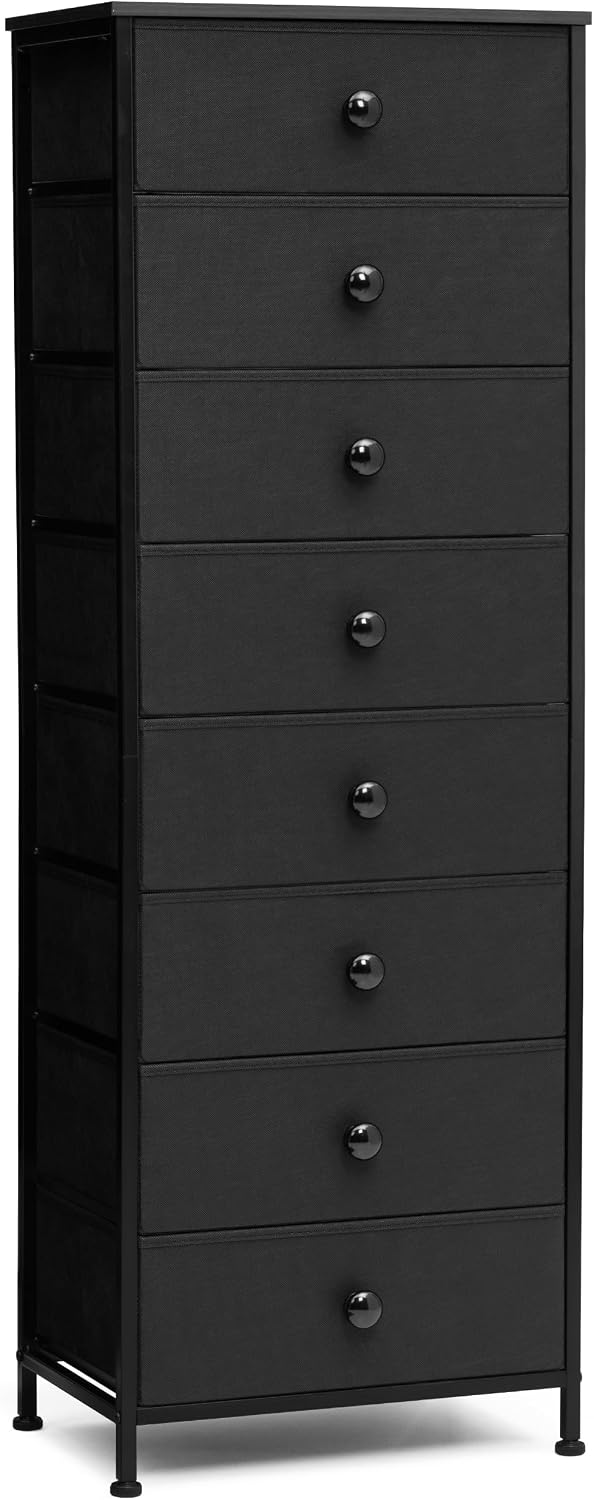 8 Drawer Fabric Tall Dresser