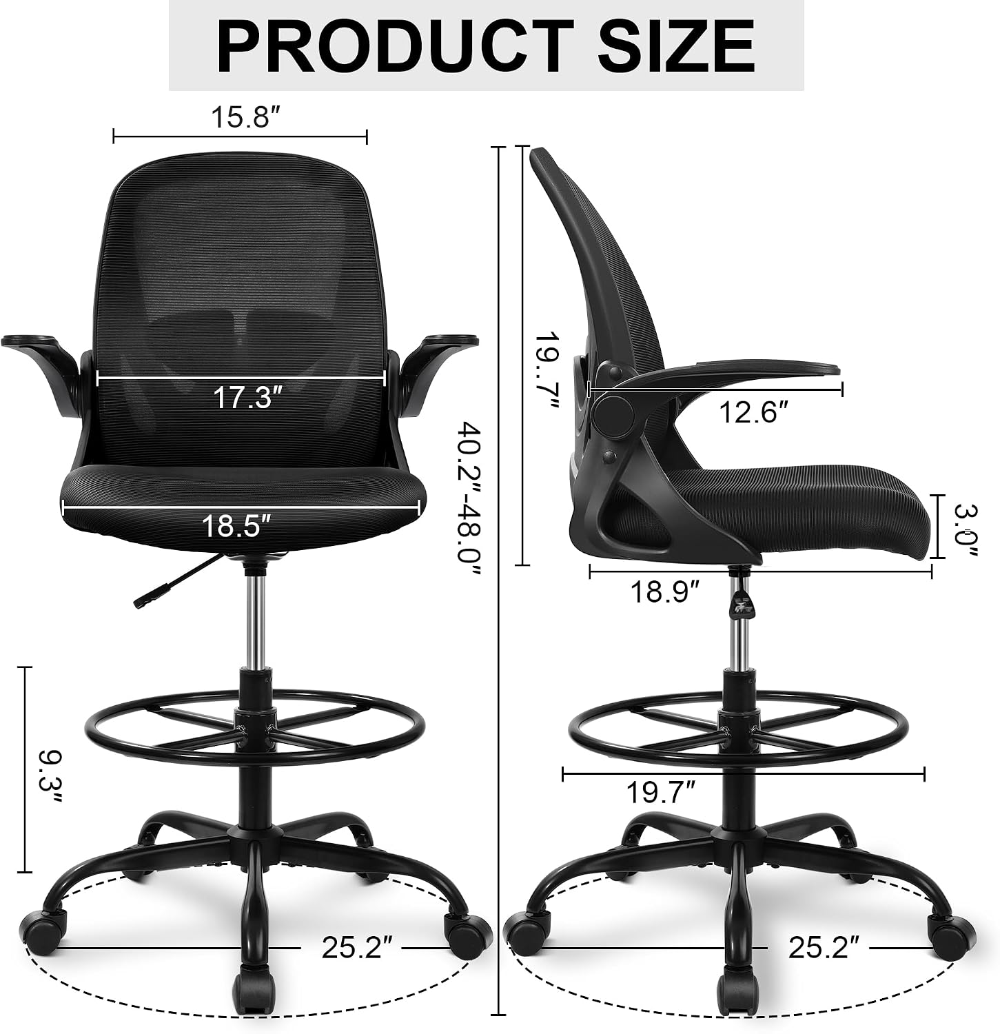 Tall Drafting Office Chair