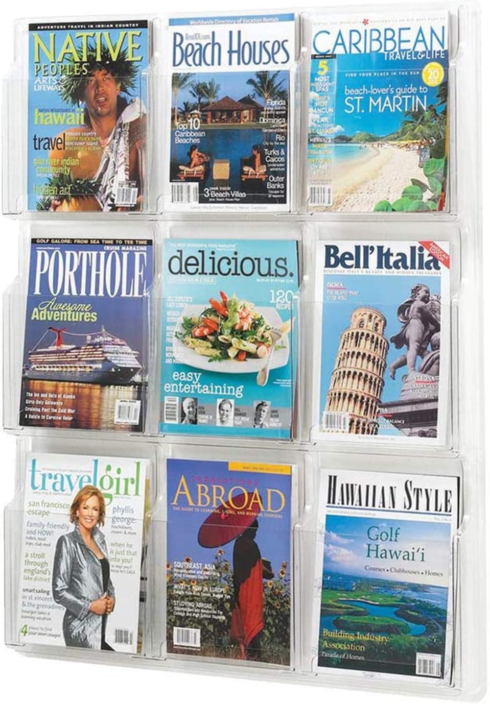 Safco Clear Wall-Mounted Literature Rack