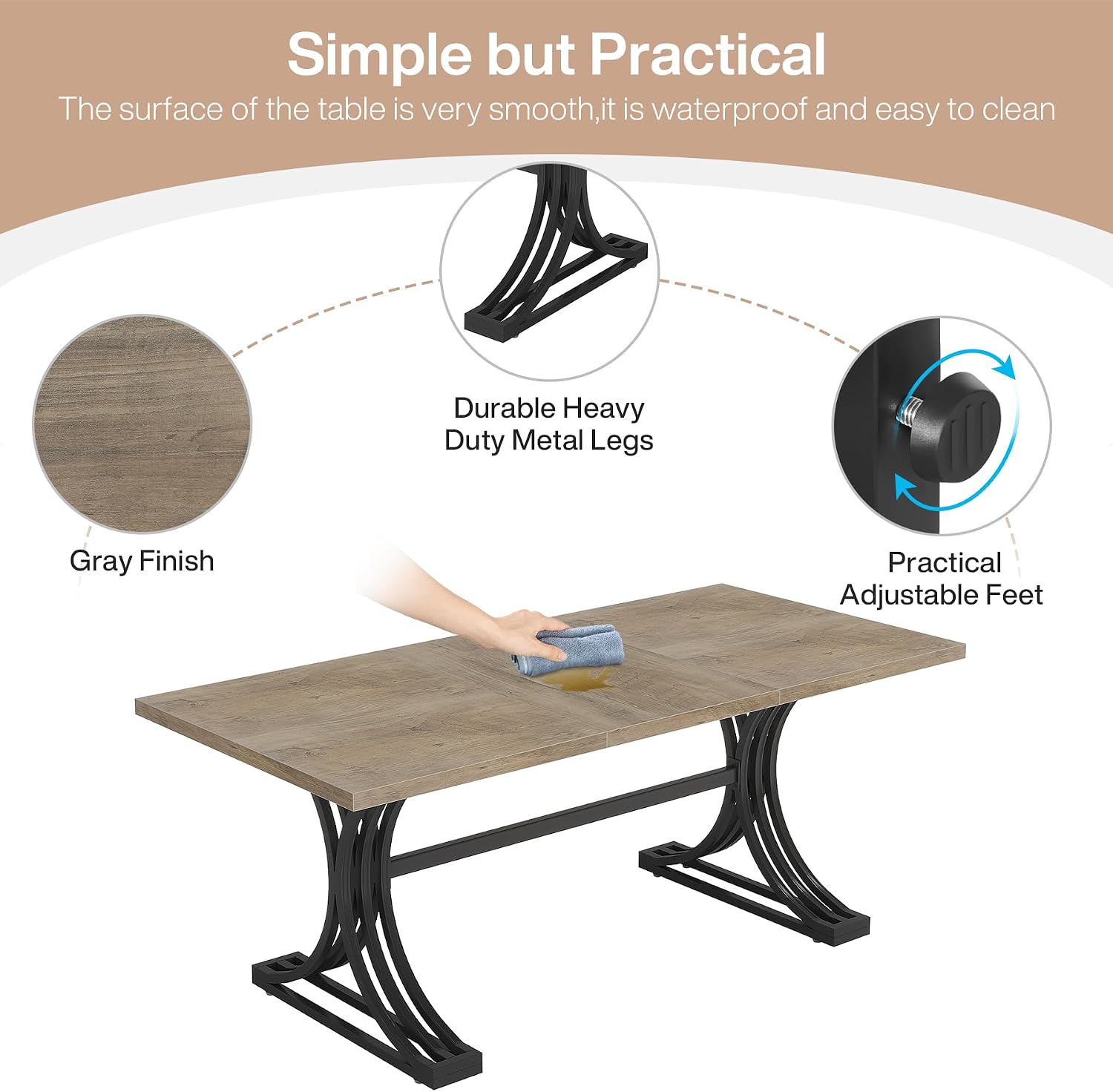5FT Small Conference Table for 4-6 People