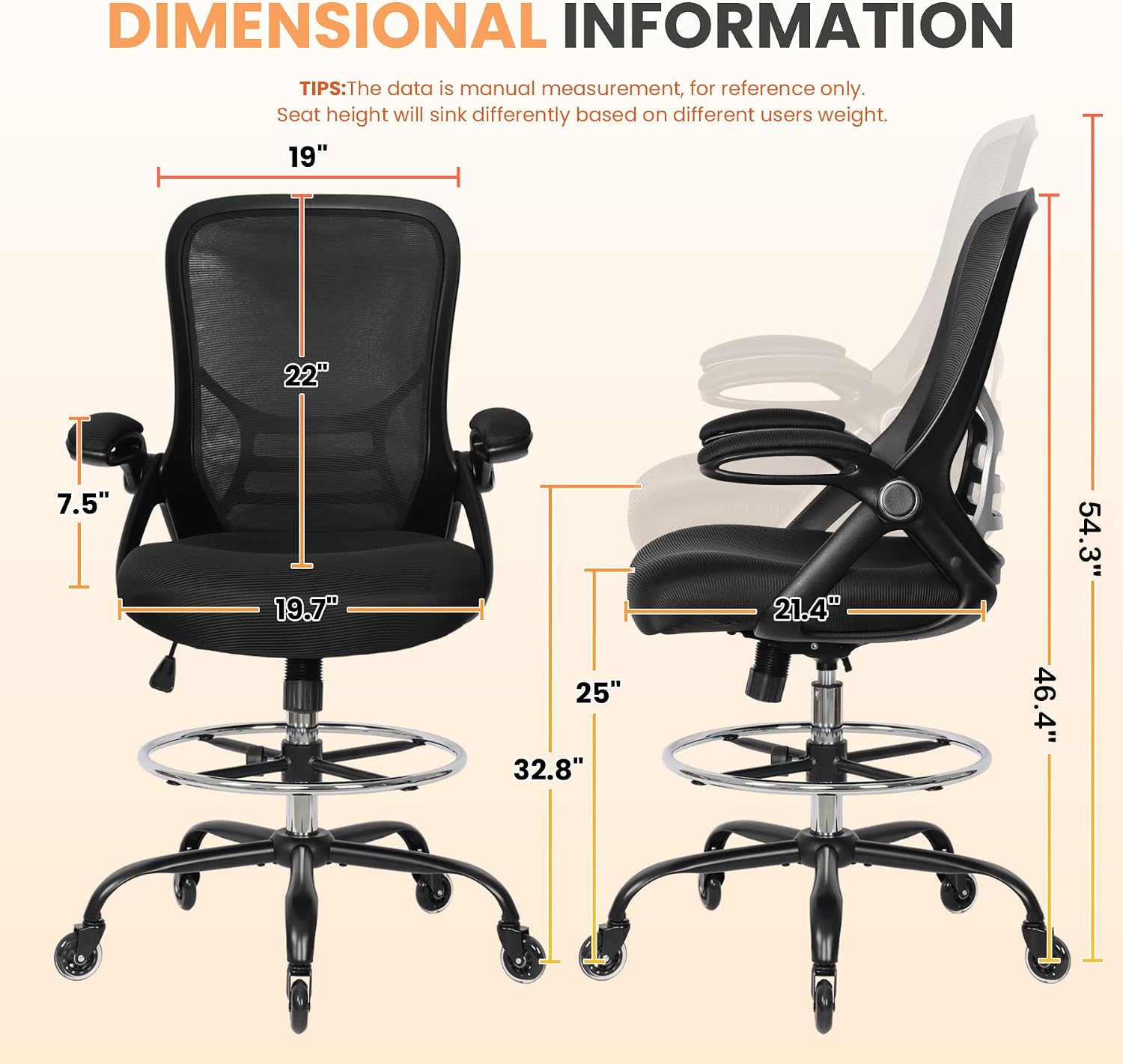Ergonomic Drafting Chair