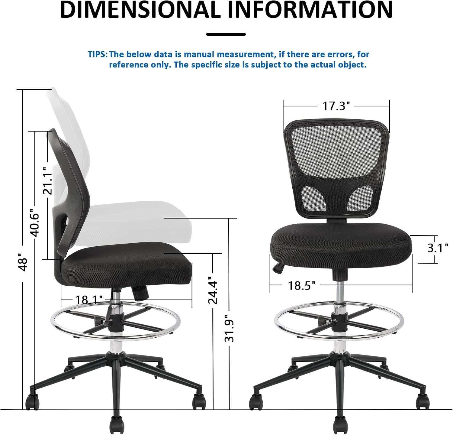 Ergonomic Drafting Chair