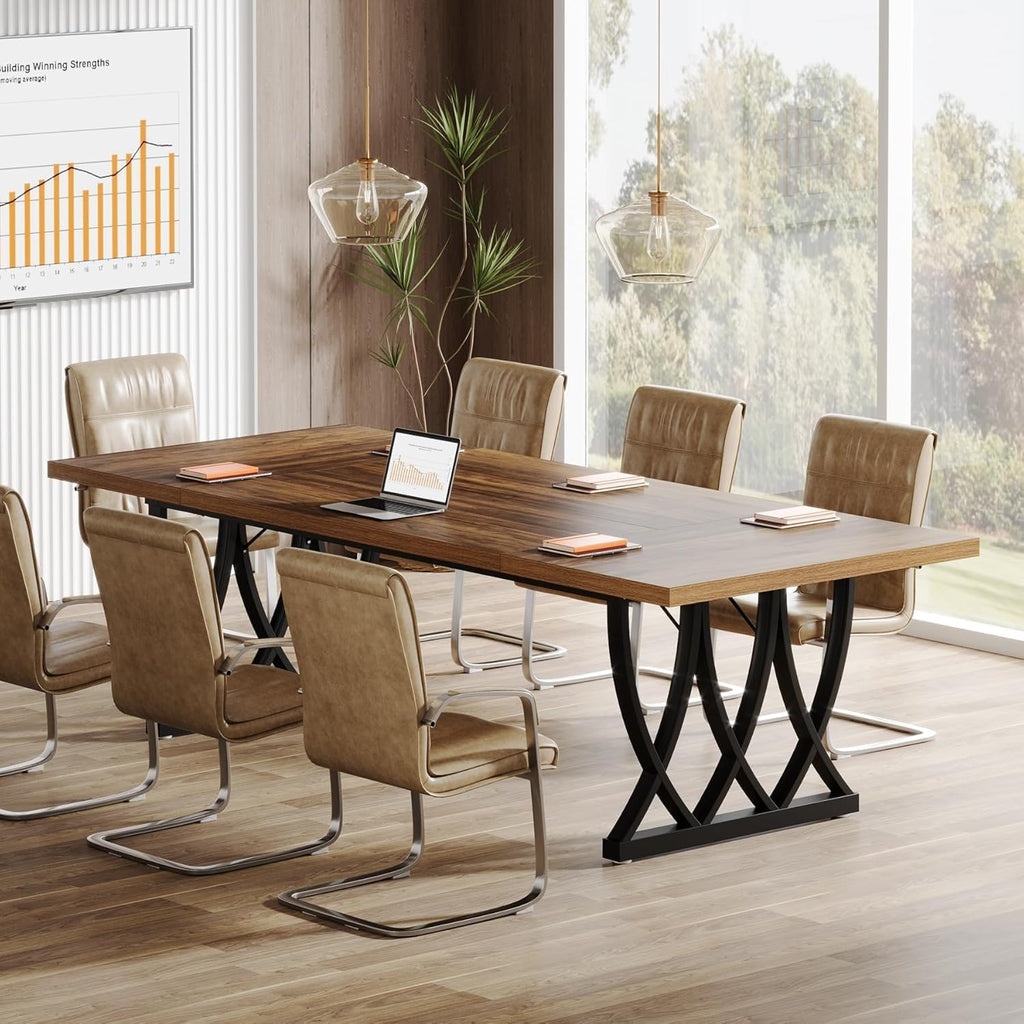 70.86" Curved Frame Conference Table for 6-8 People
