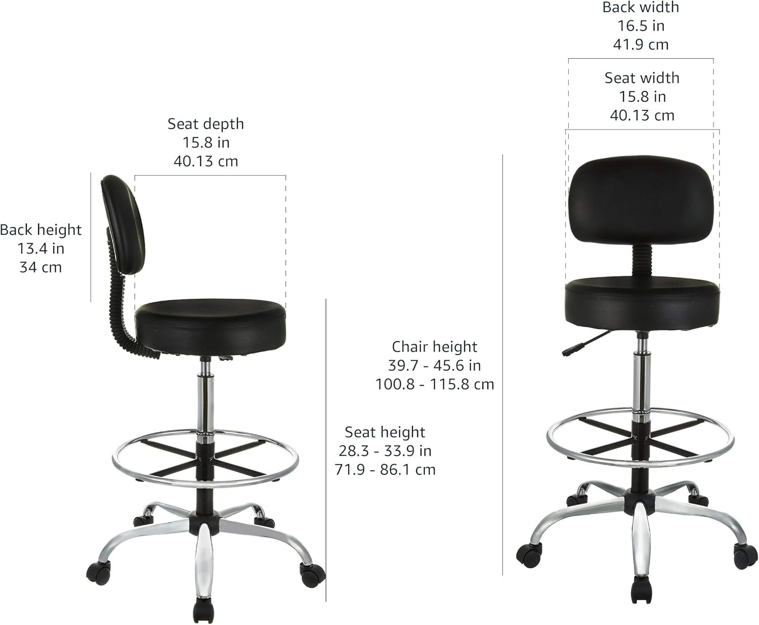 Basics Adjustable Drafting Stool