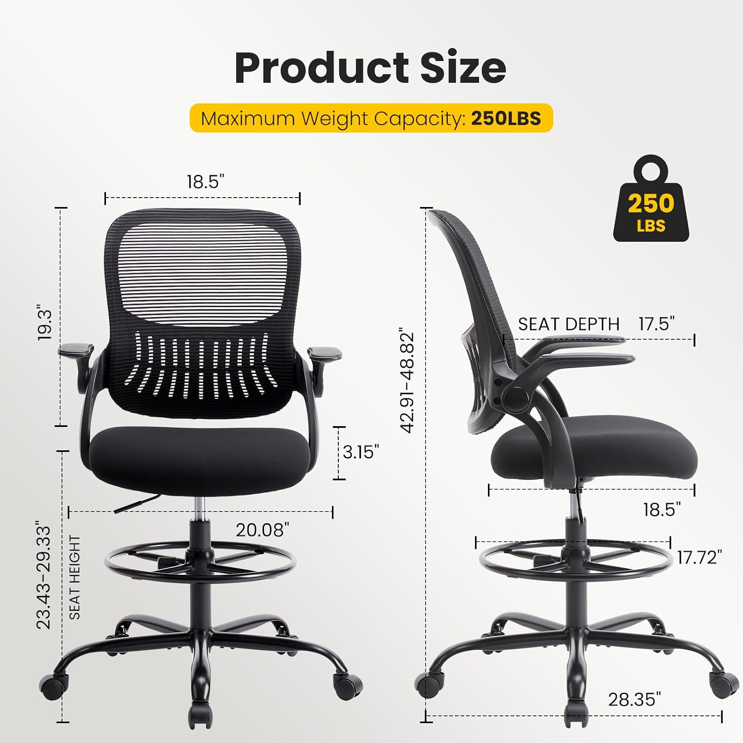 Ergonomic Drafting Chair