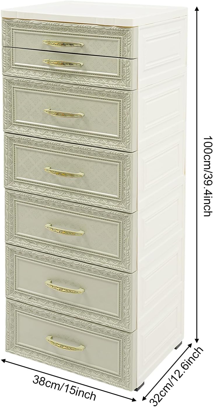 7 Drawer Mobile Storage Tower Cabinet