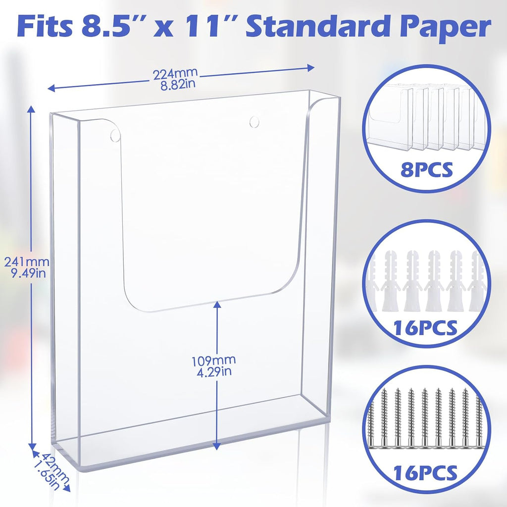 Acrylic Wall Mount Brochure Holder