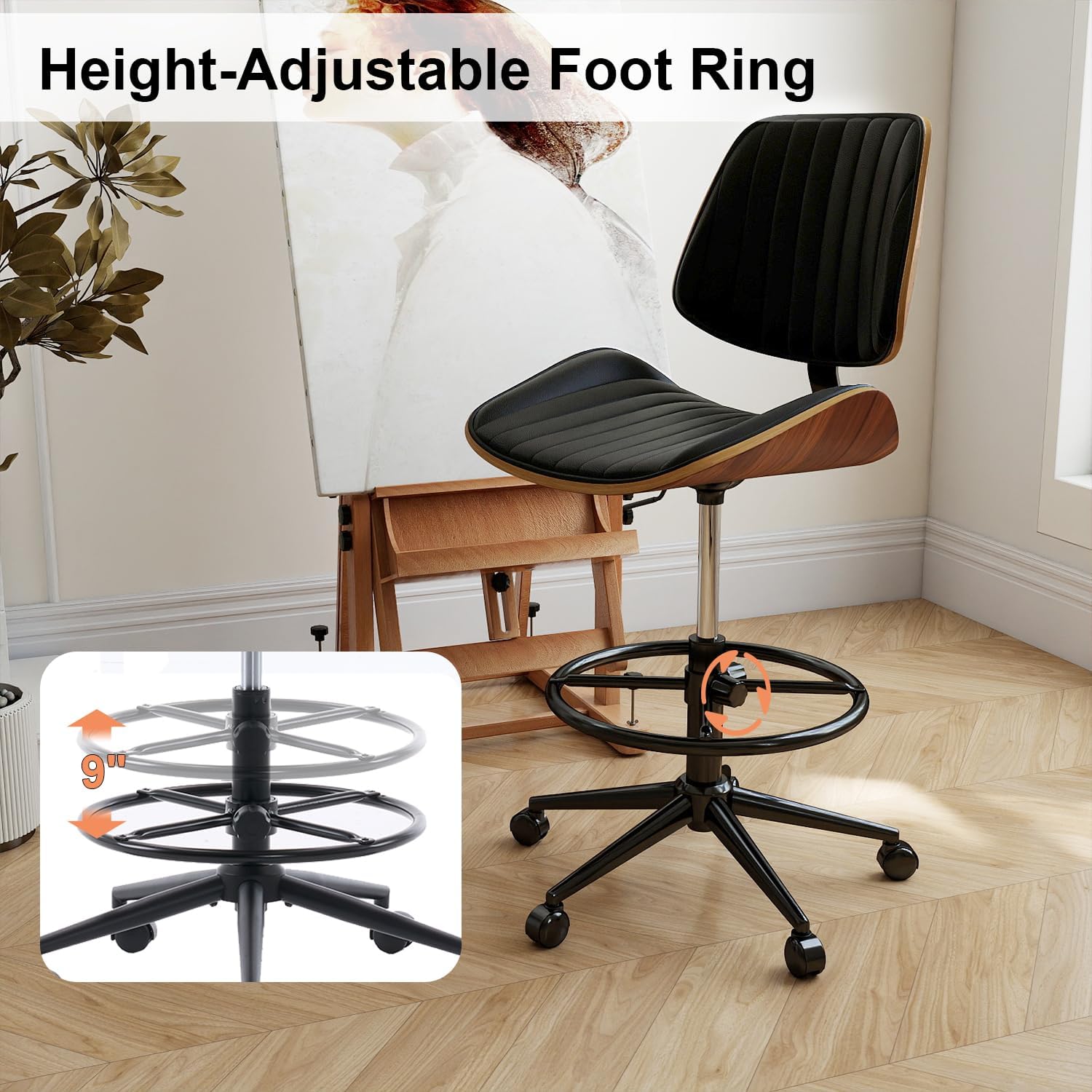 Ergonomic Drafting Office Chair