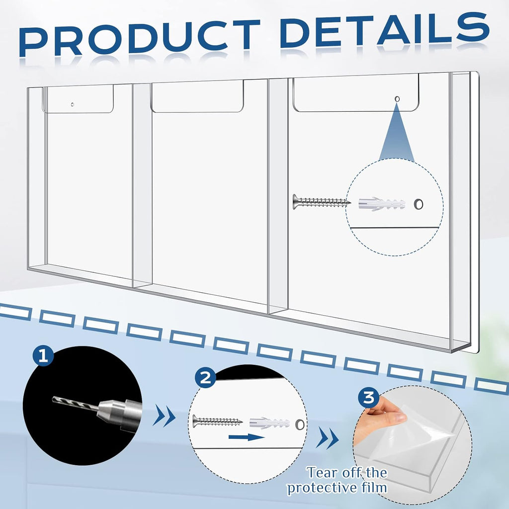 Acrylic Wall Mount Brochure Holder