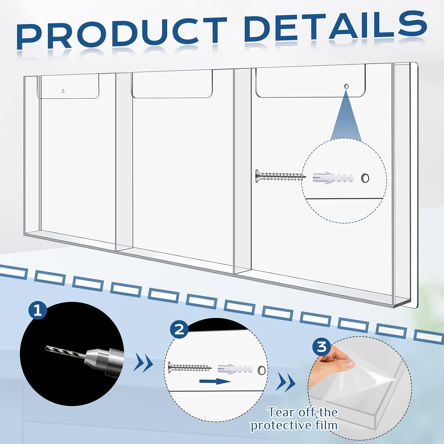 Acrylic Wall Mount Brochure Holder