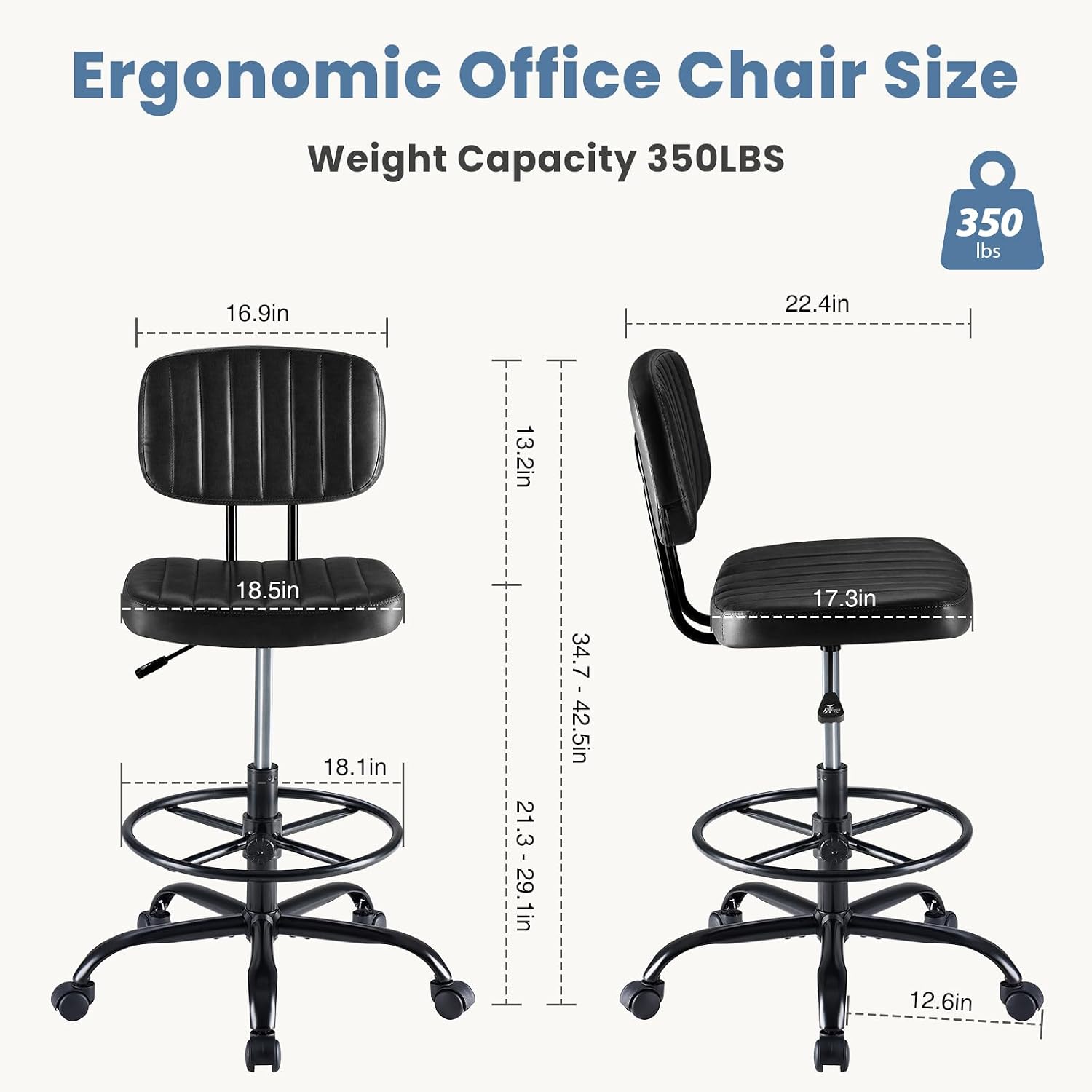 Armless Drafting Chair