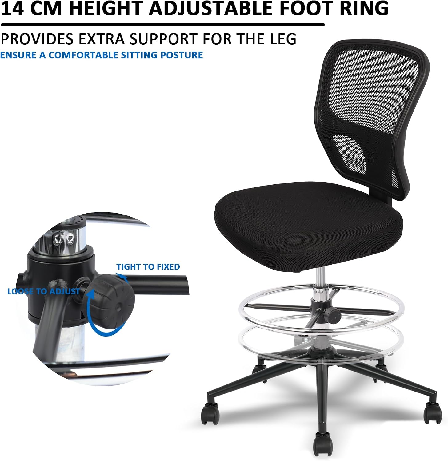 Ergonomic Drafting Chair