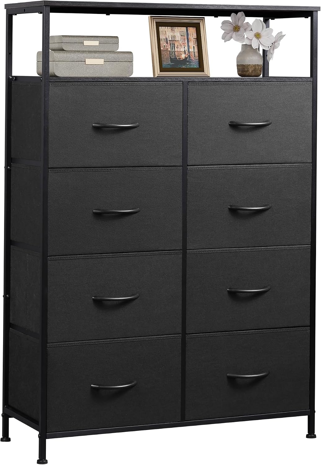 8 Drawer Fabric Tall Dresser