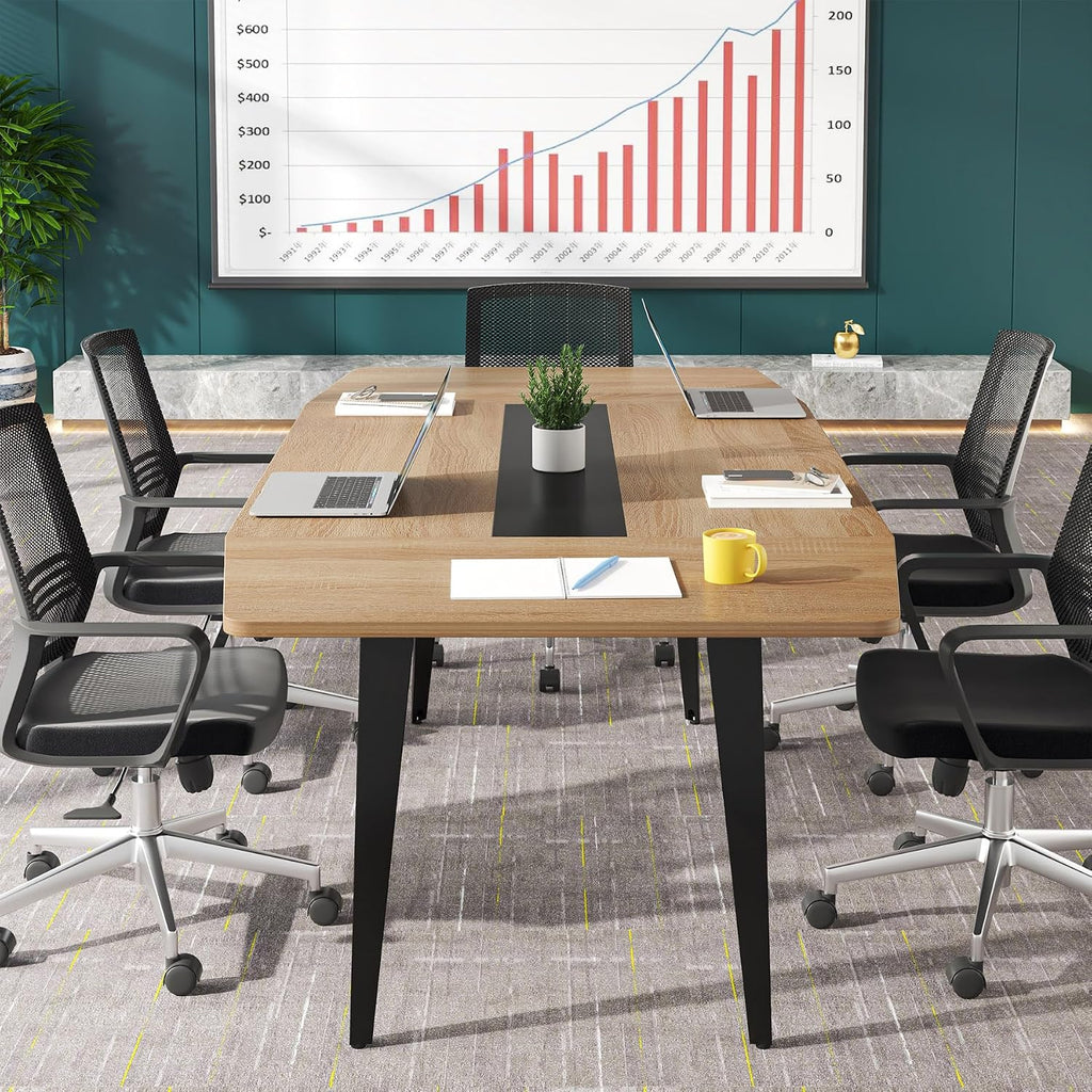 70.86" Boat Shaped Conference Table