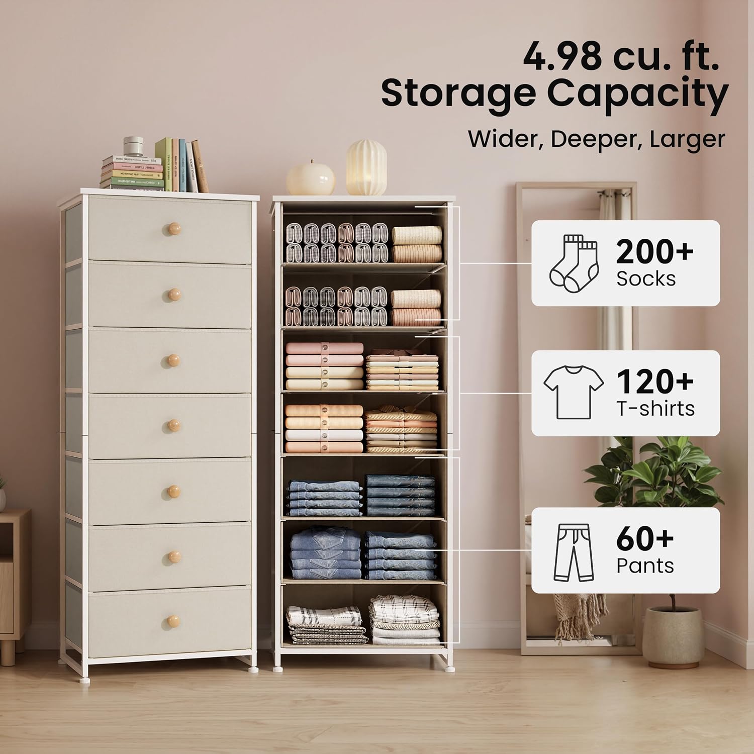 7 Drawer Fabric Storage Dresser
