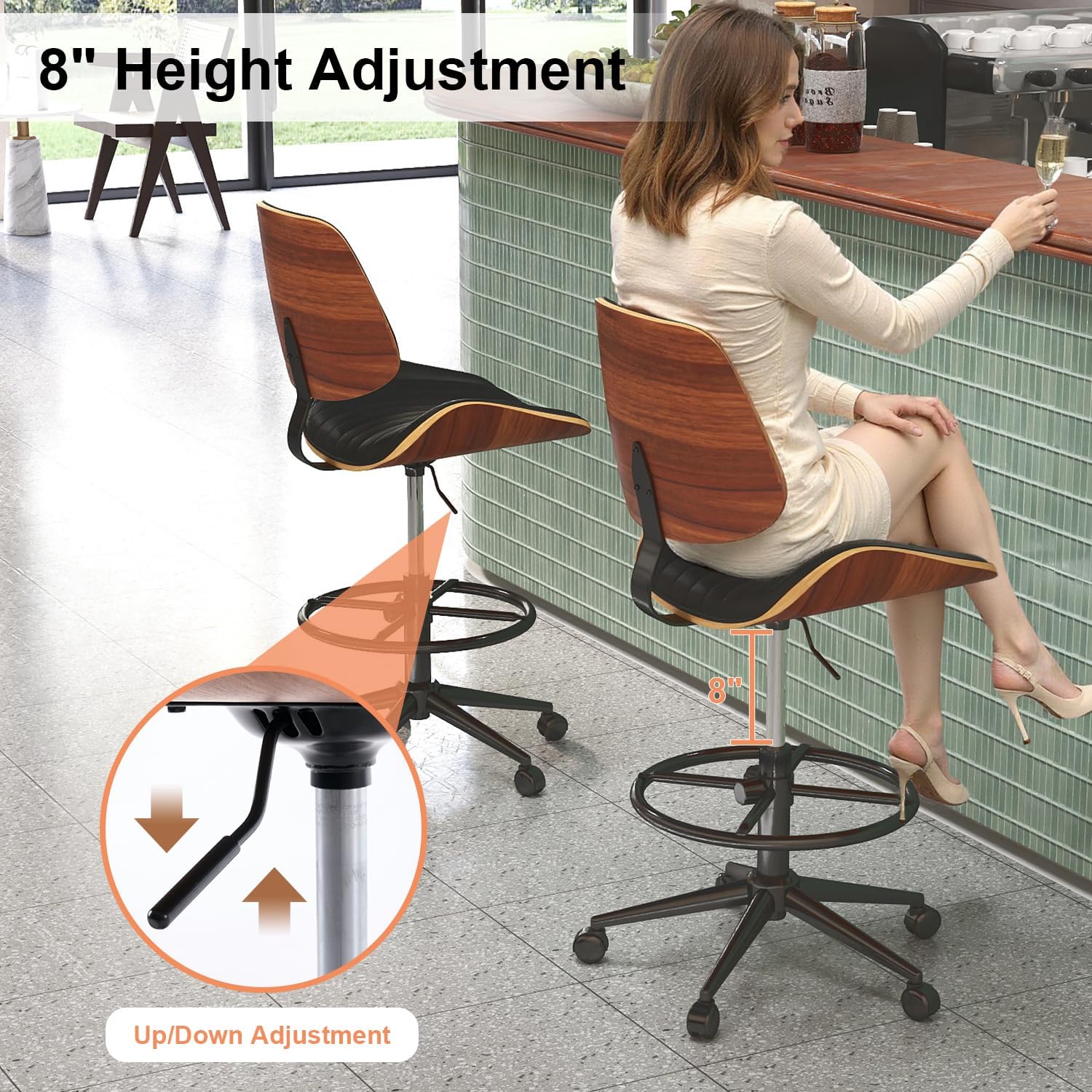 Ergonomic Drafting Office Chair