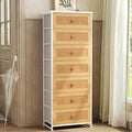 Rattan Tall Storage Dresser