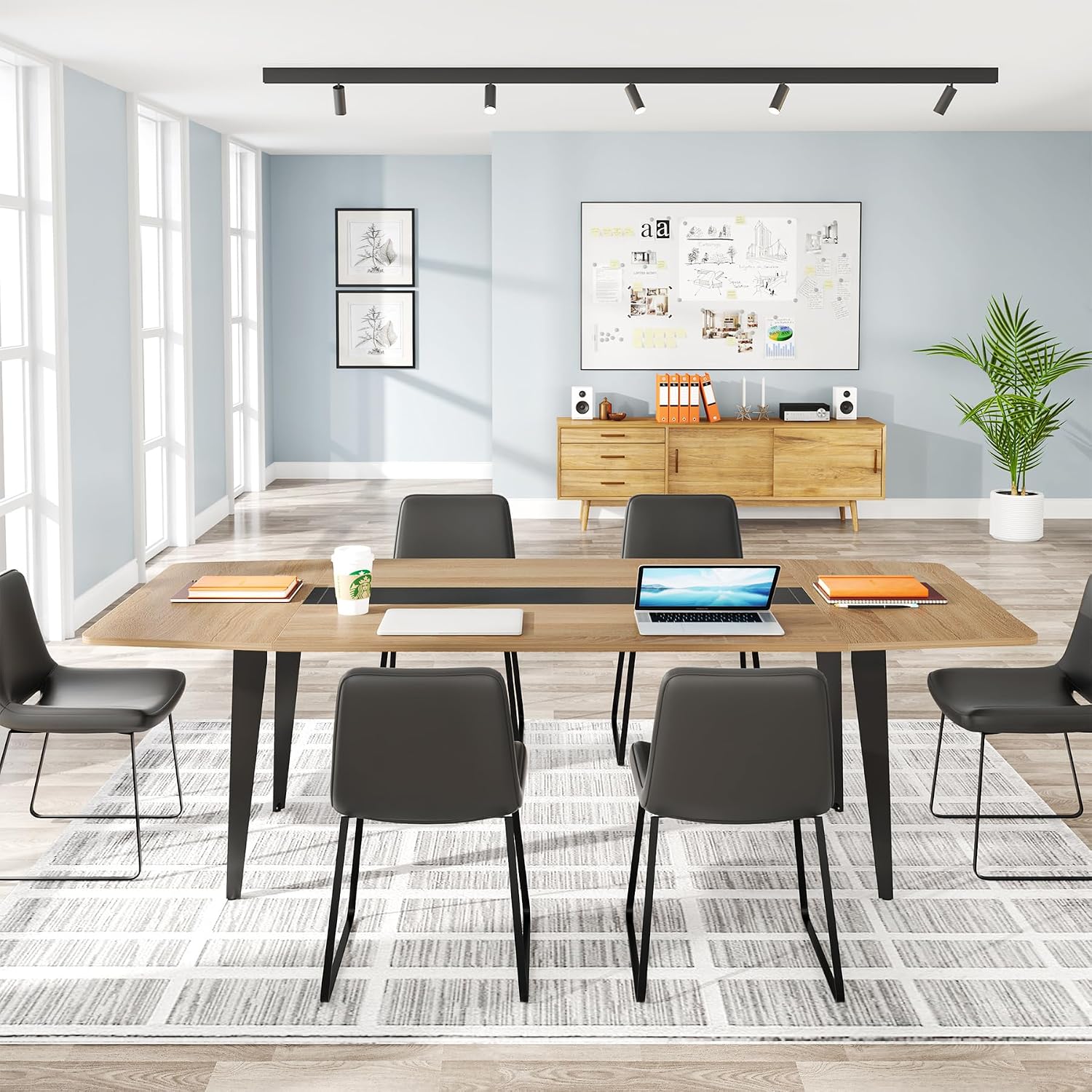 70.86" Boat Shaped Conference Table