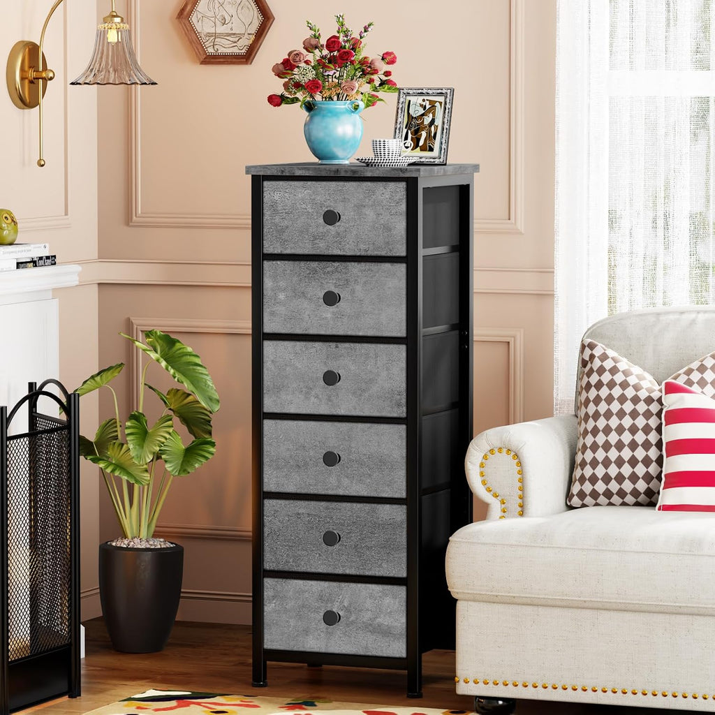 6 Drawer Narrow Tall Dresser