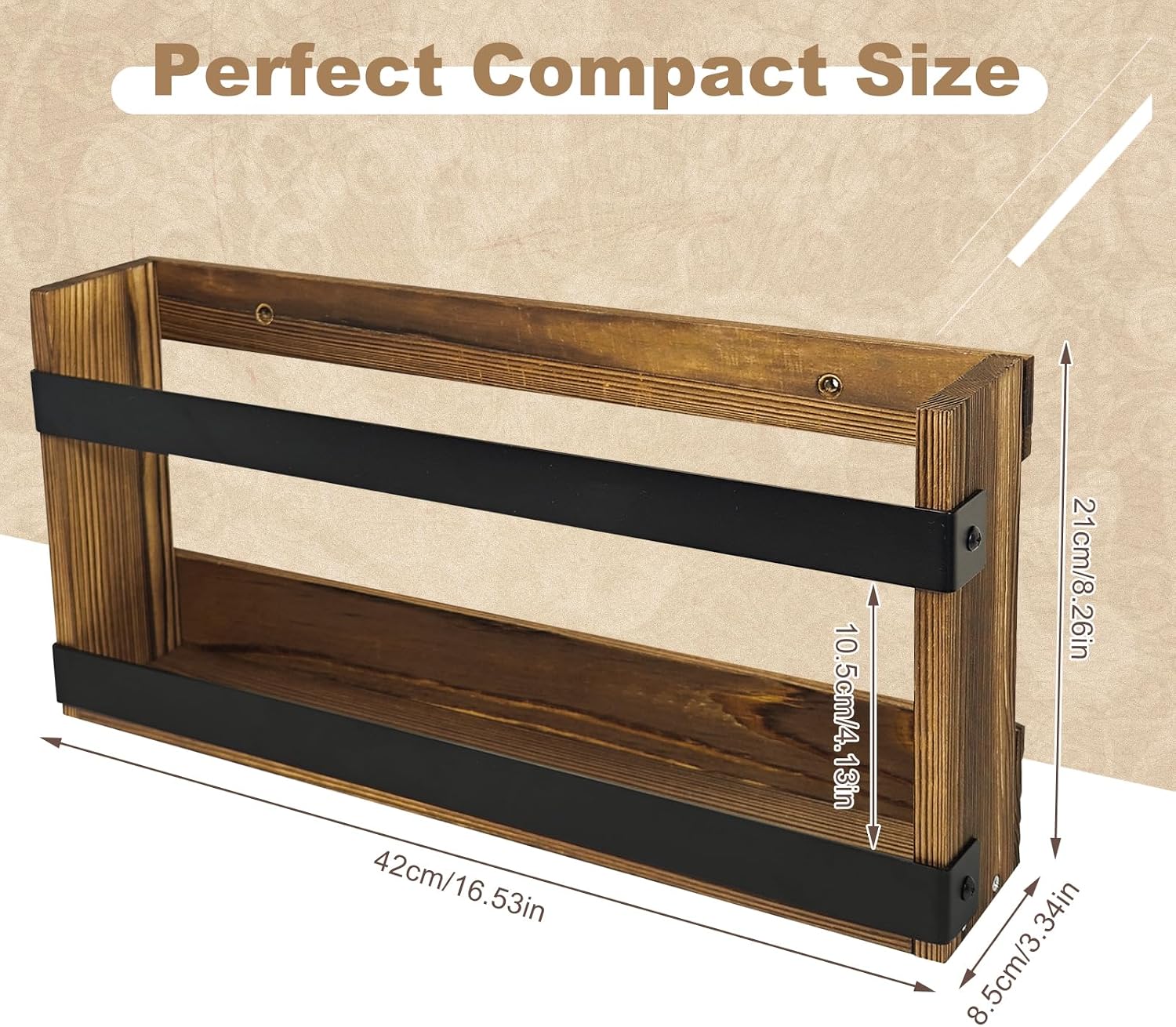 Wood Wall Mounted Magazine Rack
