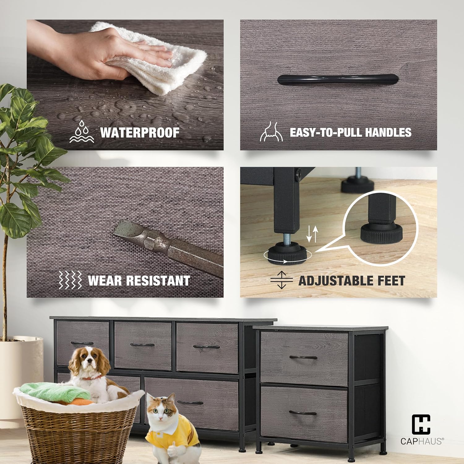 10 Fabric Drawer Storage Tower