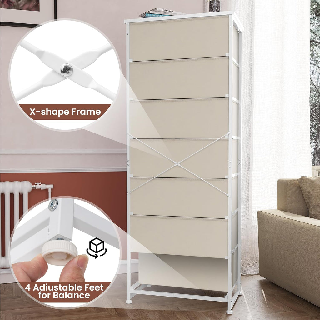 7 Drawer Fabric Storage Dresser