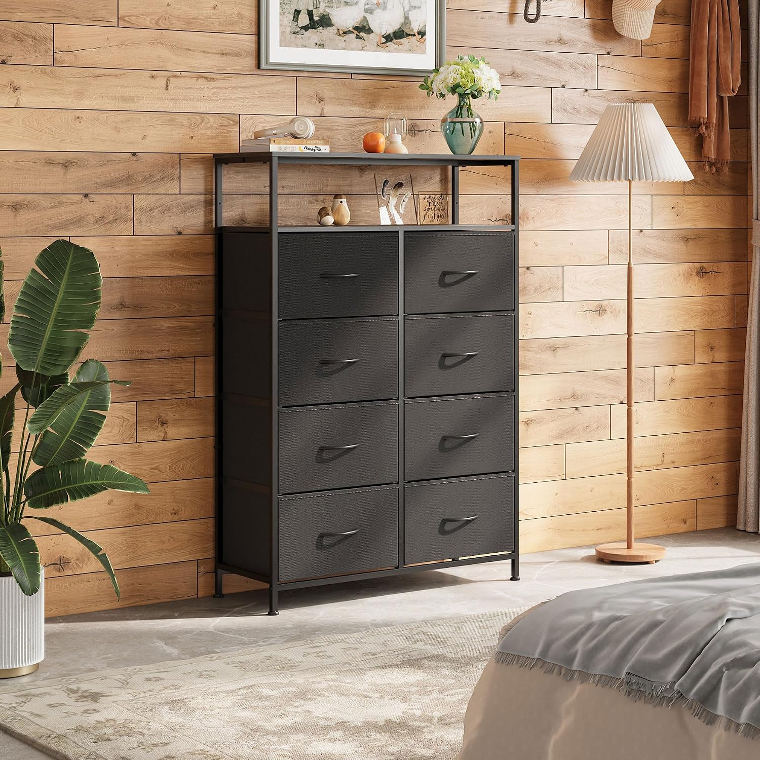 8 Drawer Fabric Tall Dresser