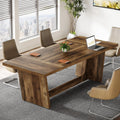 71" Wooden Pedestal Conference Table for 6-8 People