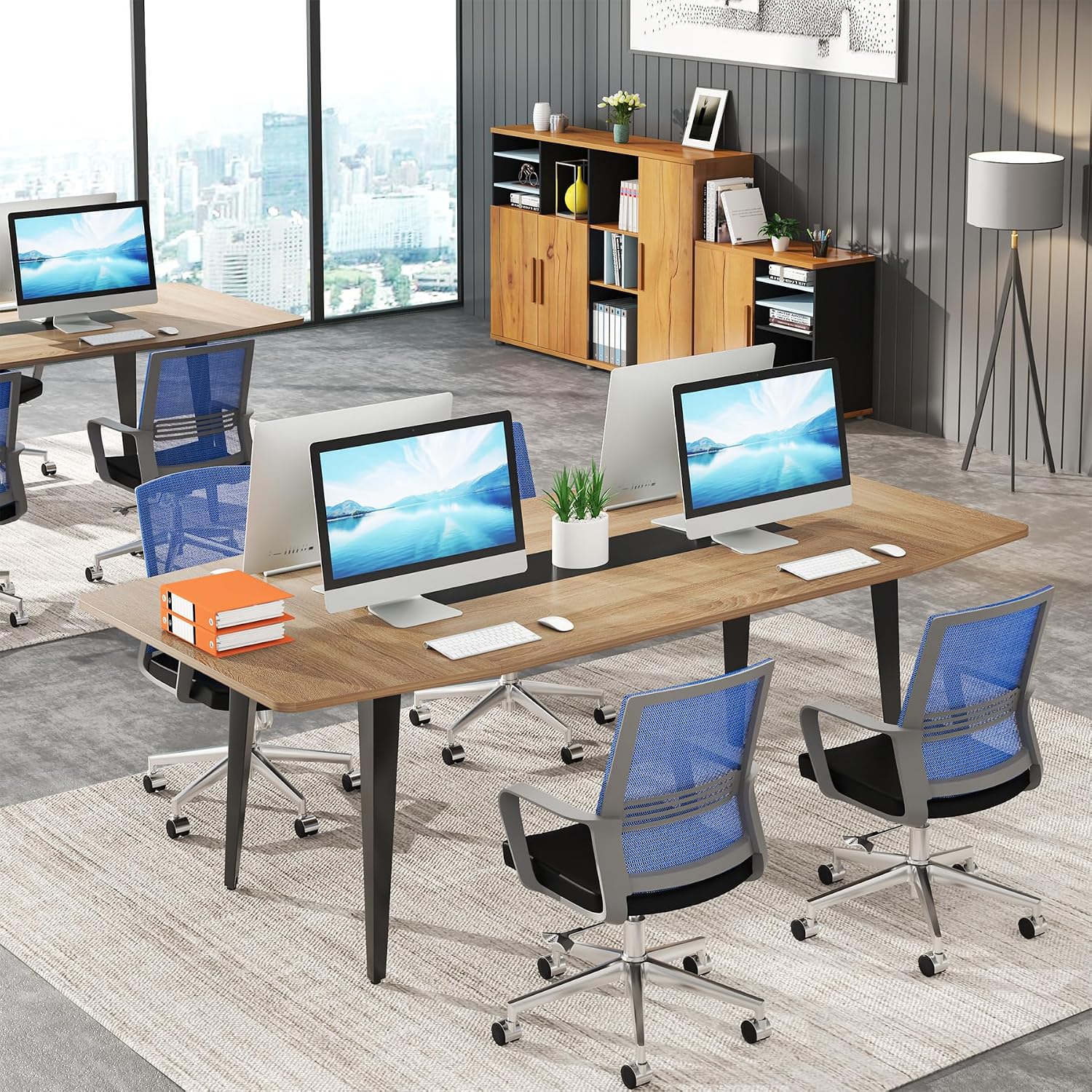 70.86" Boat Shaped Conference Table