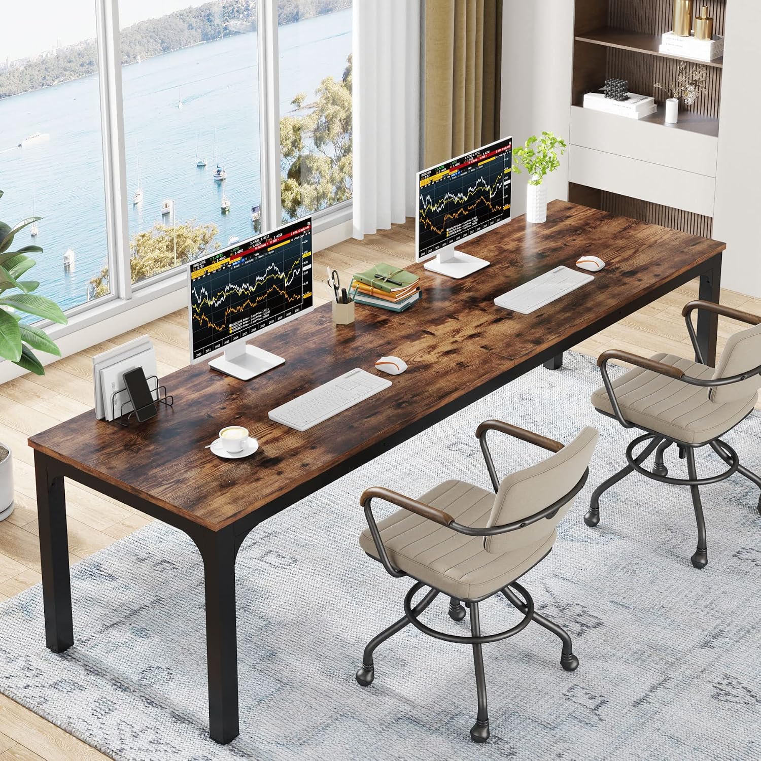 78.7" Double Person Computer Desk